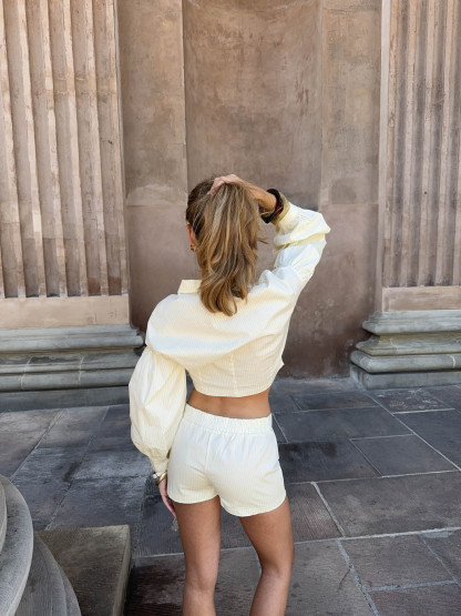 Aluna striped jacket - White/yellow