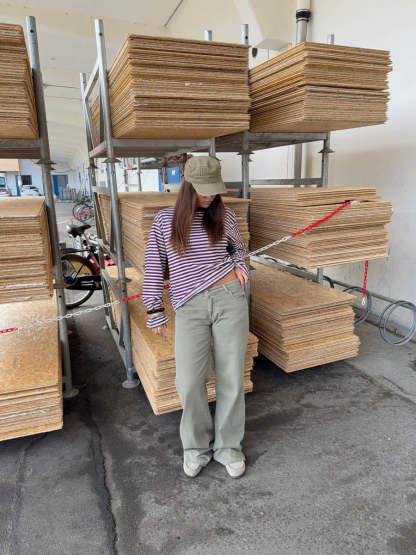 Tuva low waisted jeans - Khaki