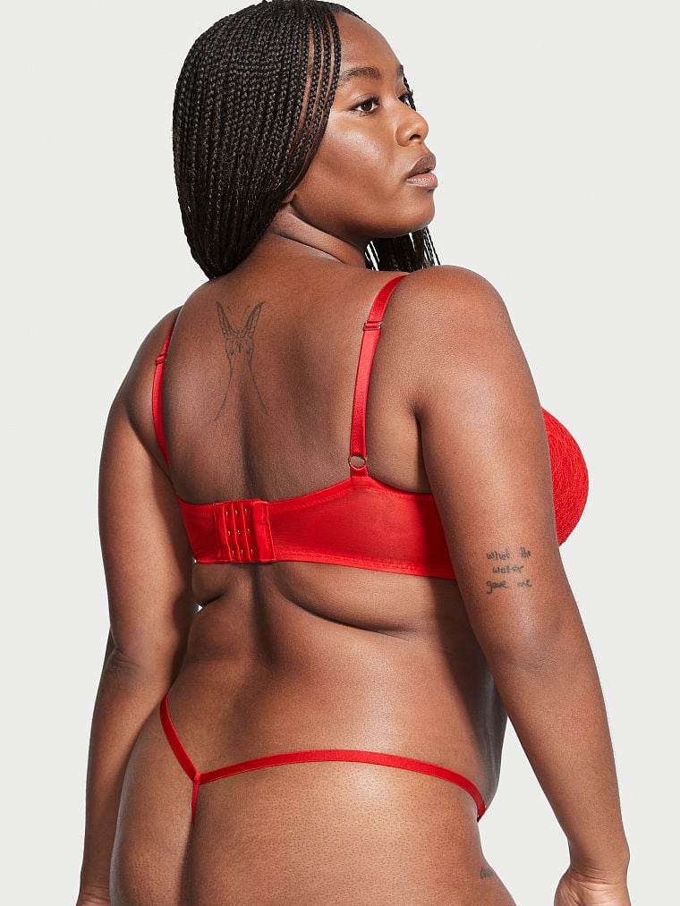 Lace Trim V-String Panty