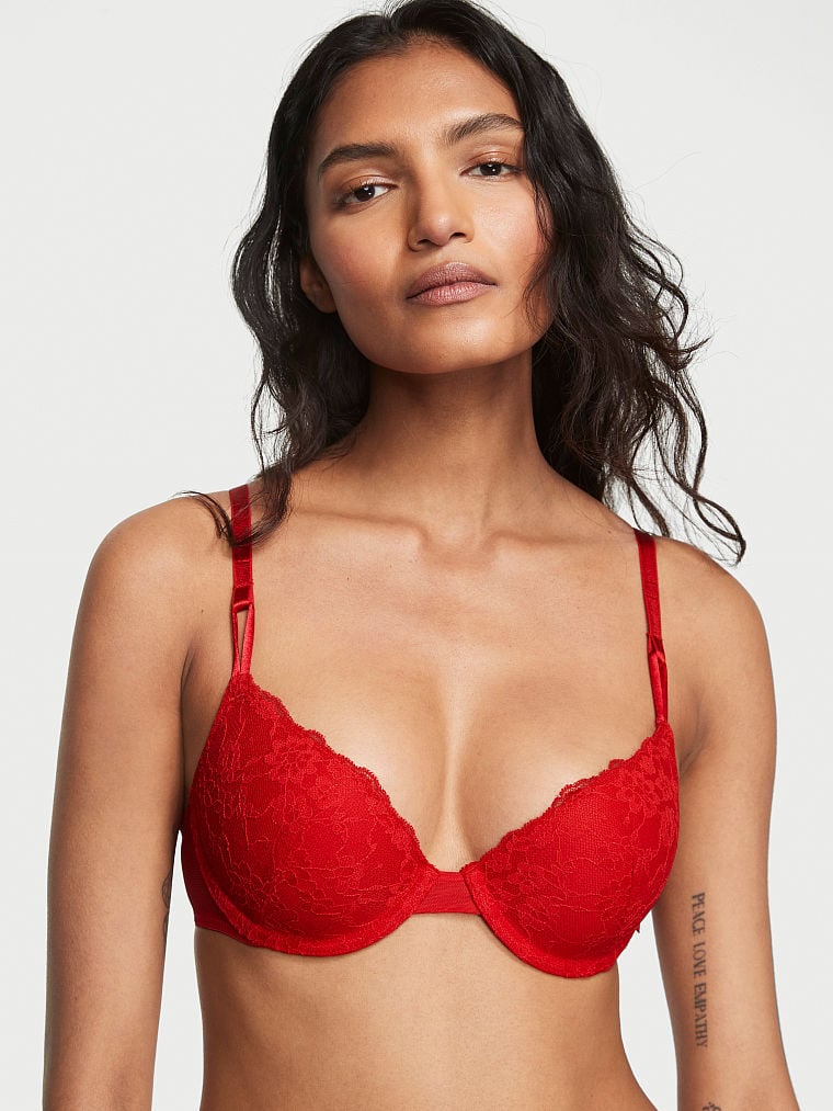 Sexy Tee Posey Lace Lightly Lined Demi Bra