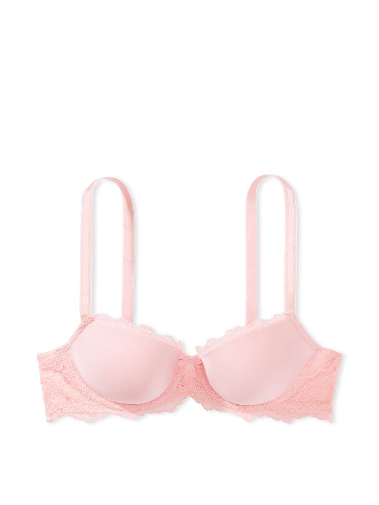 Lightly Lined Lace Trim Demi Bra