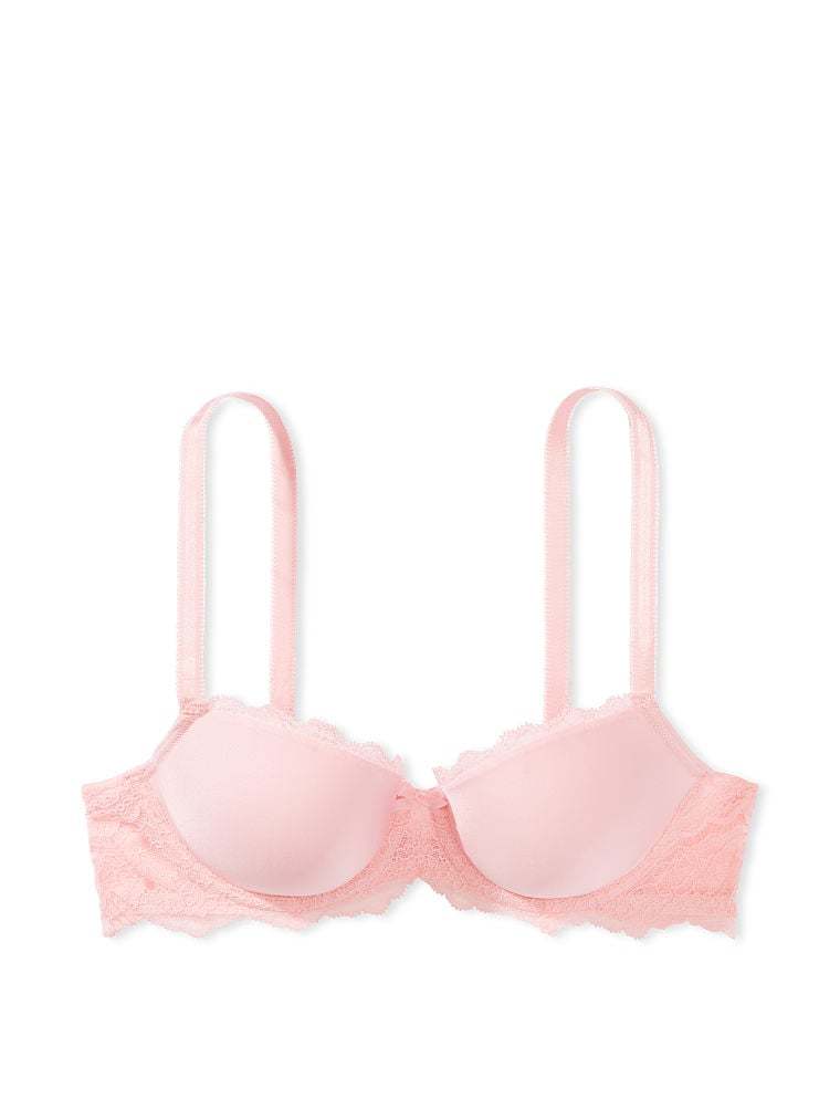 Lightly Lined Lace Trim Demi Bra