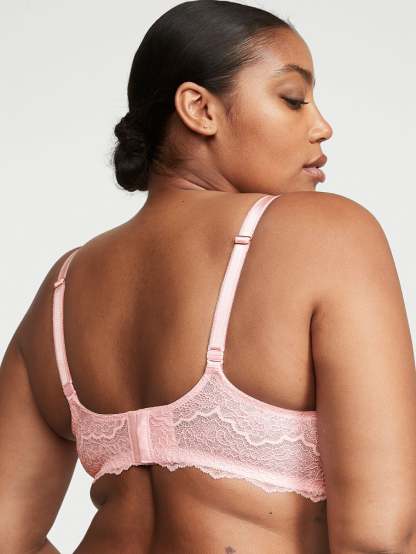 Lightly Lined Lace Trim Demi Bra