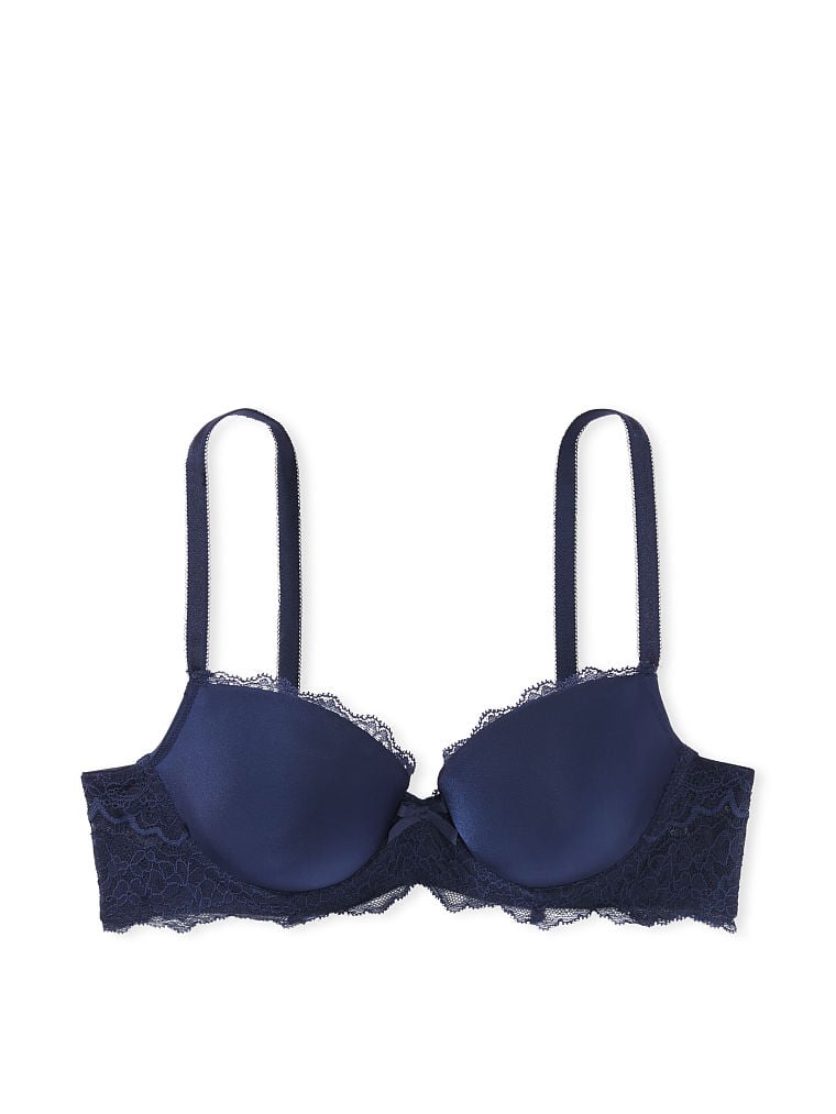Lightly Lined Lace Trim Demi Bra