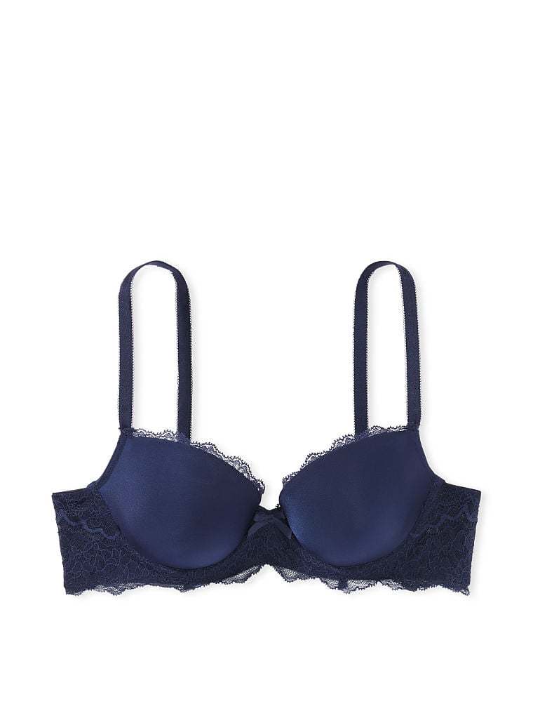 Lightly Lined Lace Trim Demi Bra