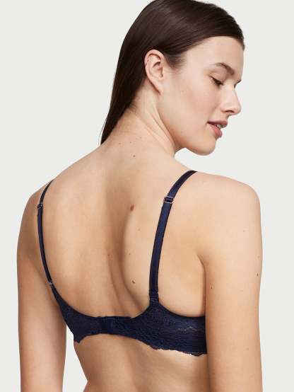 Lightly Lined Lace Trim Demi Bra