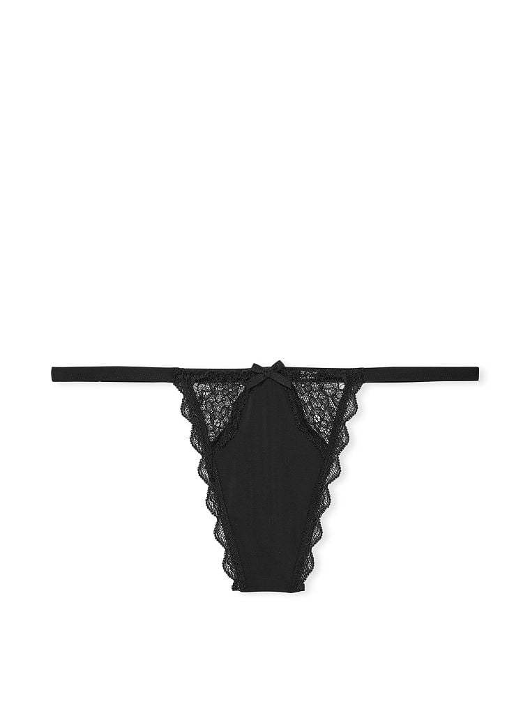 Lace Trim V-String Panty