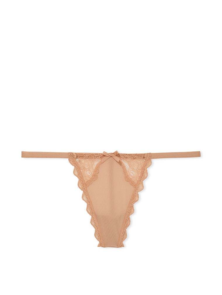 Lace Trim V-String Panty