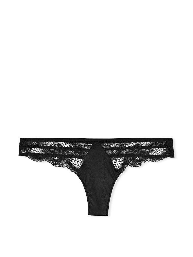 Lace-Trim Thong Panty