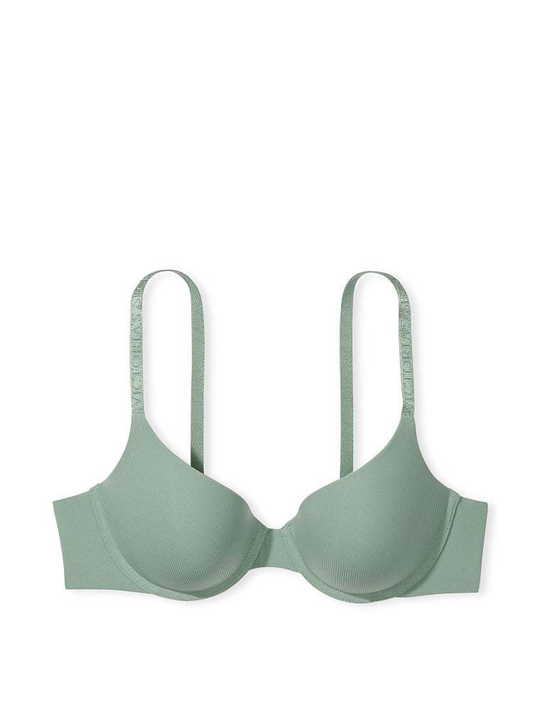 Lightly Lined Smooth Micro-Rib Demi Bra