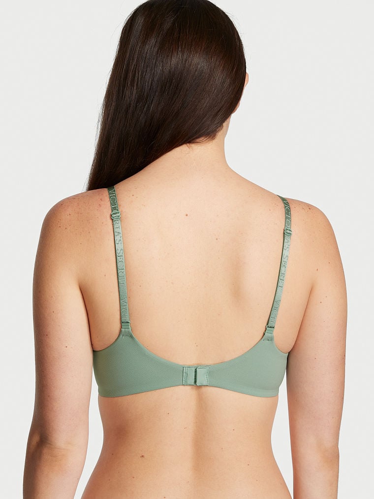 Lightly Lined Smooth Micro-Rib Demi Bra