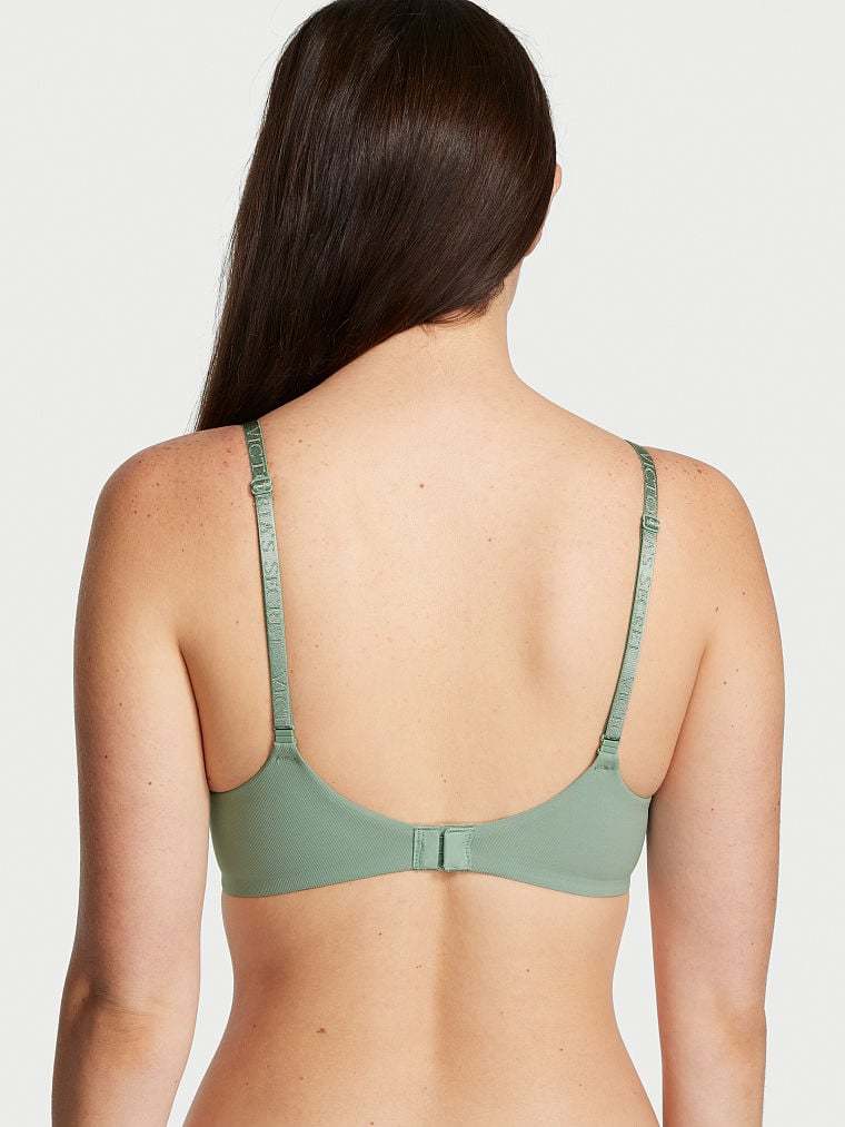 Lightly Lined Smooth Micro-Rib Demi Bra