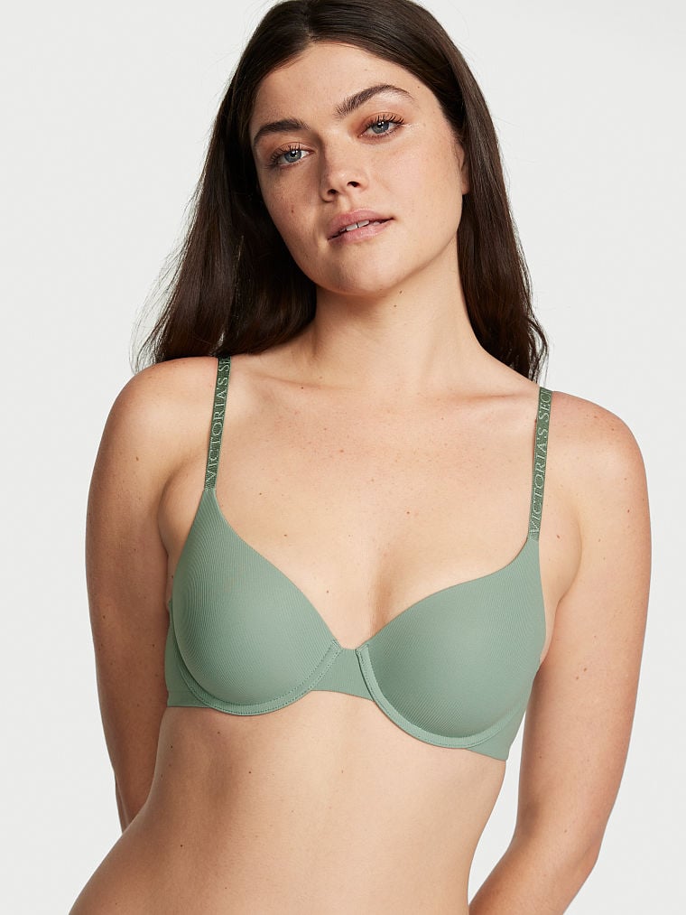 Lightly Lined Smooth Micro-Rib Demi Bra