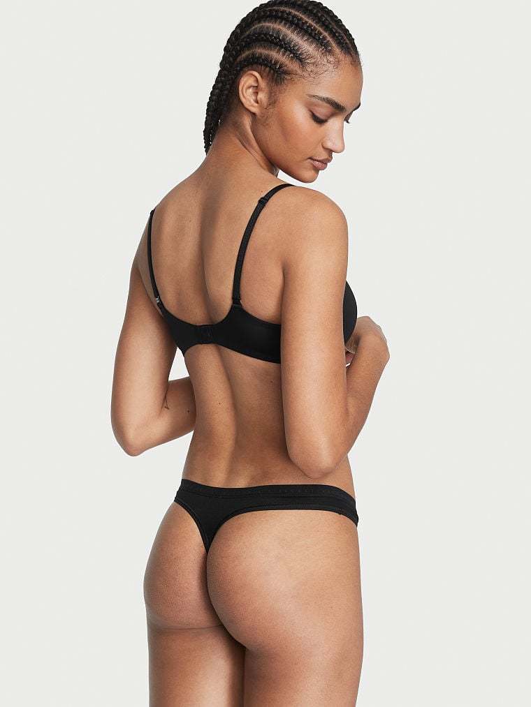 Stretch Cotton Thong Panty