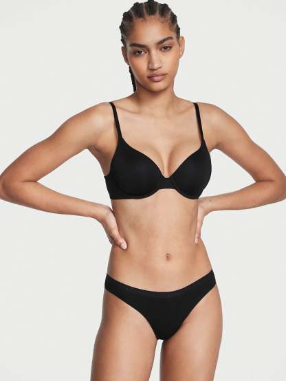 Stretch Cotton Thong Panty