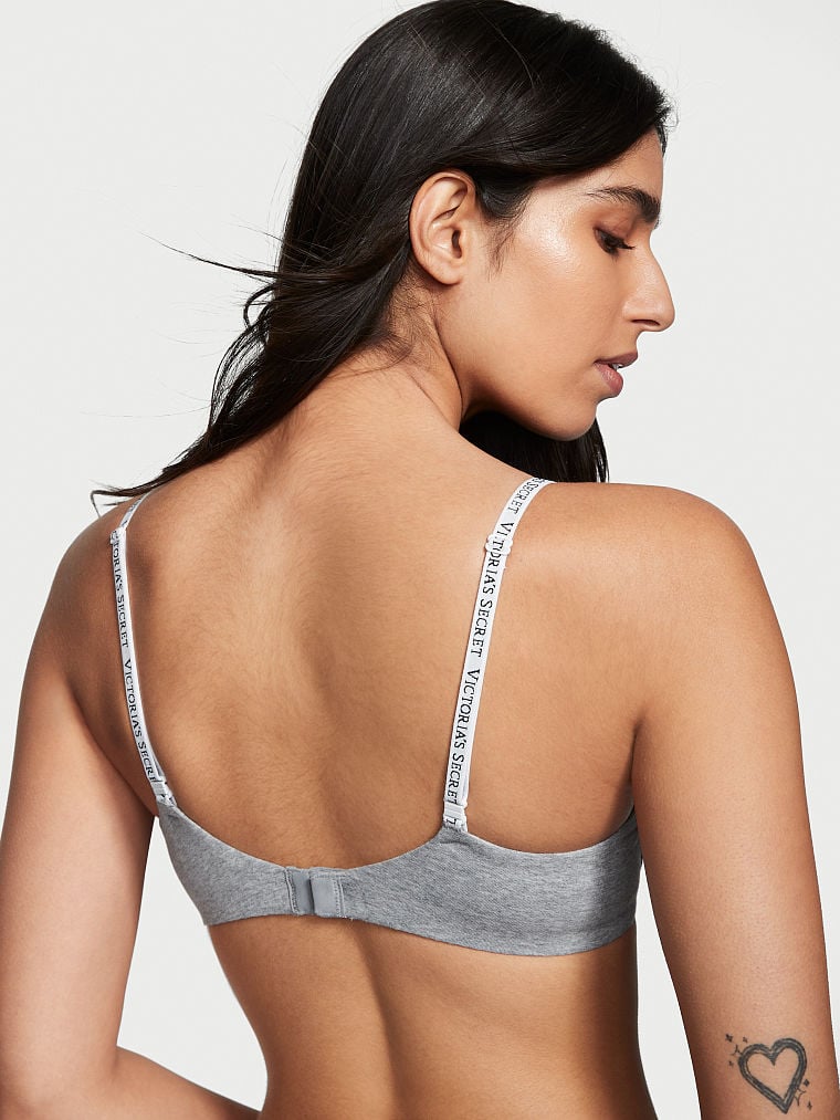 Unlined Full-Coverage Cotton Bra