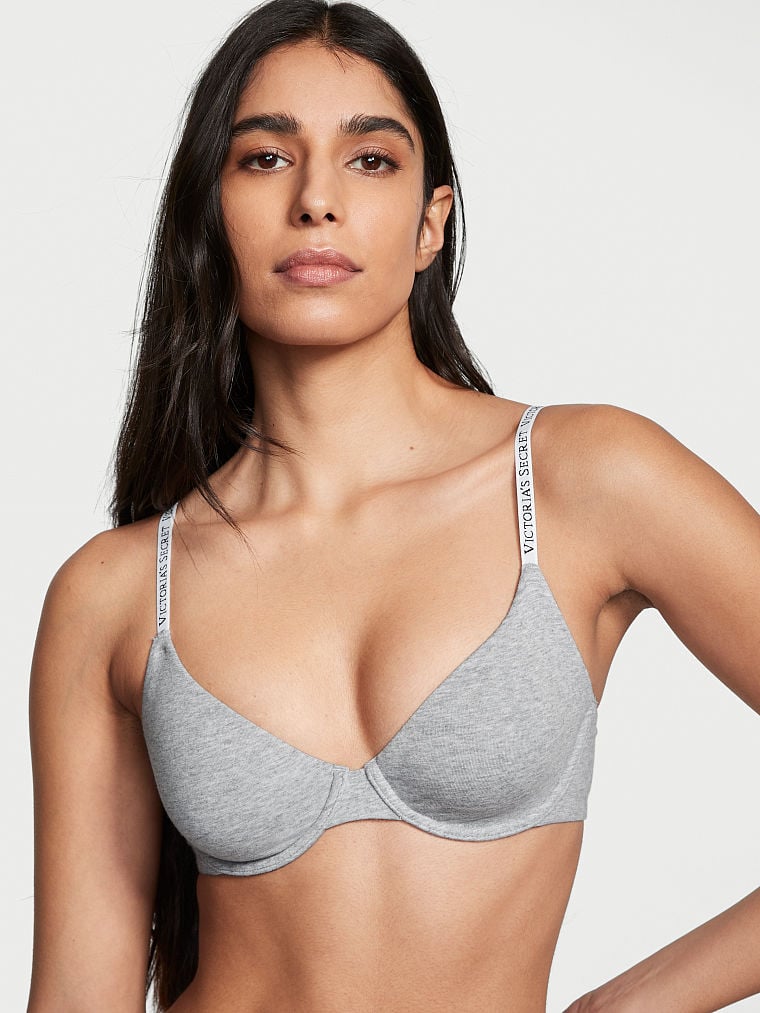 Unlined Full-Coverage Cotton Bra