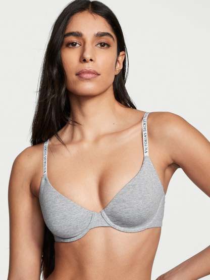 Unlined Full-Coverage Cotton Bra