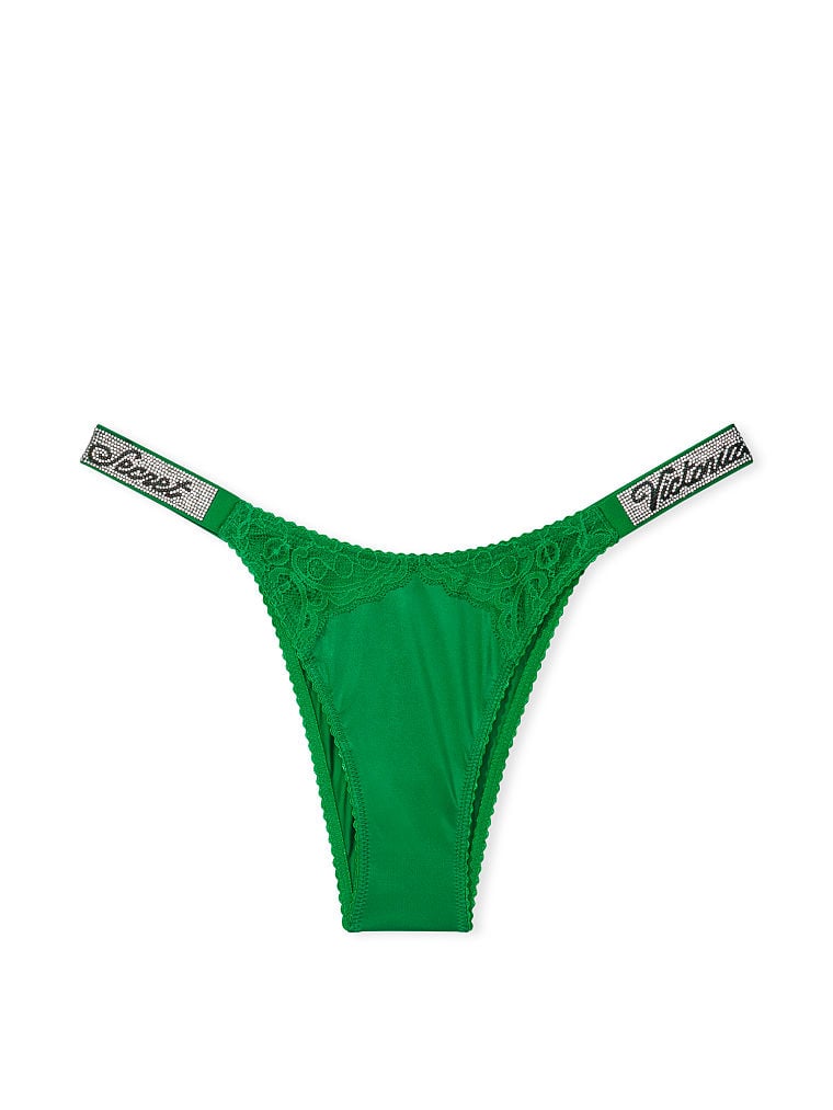 Double Shine Strap Smooth Brazilian Panty