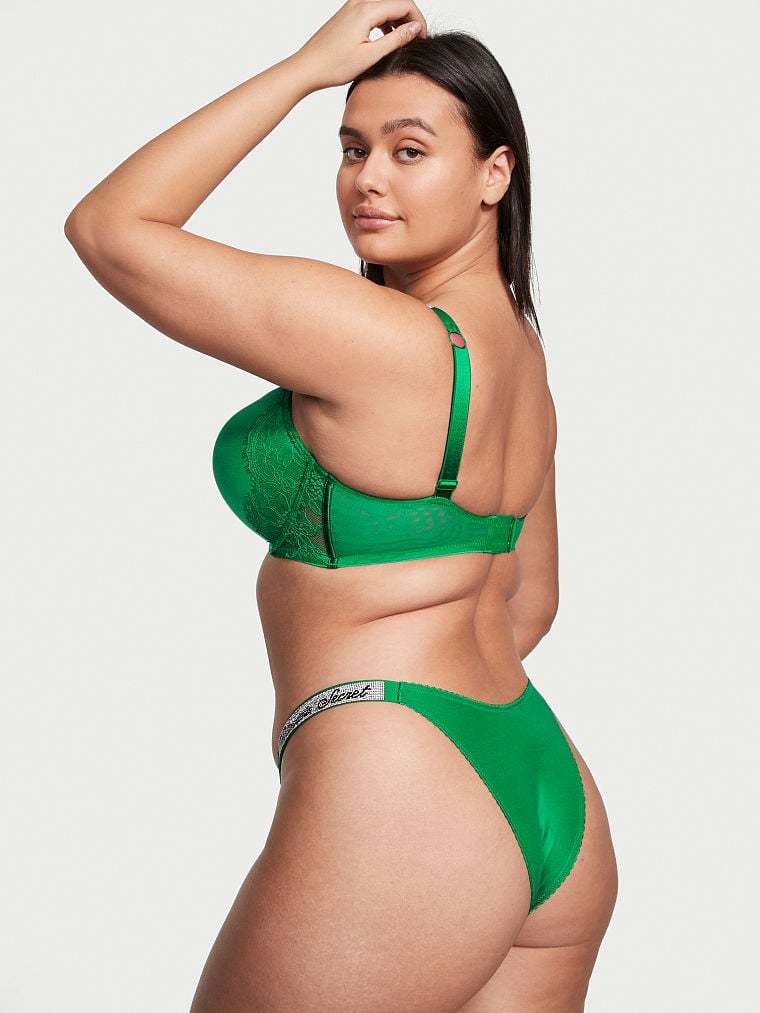 Double Shine Strap Smooth Brazilian Panty