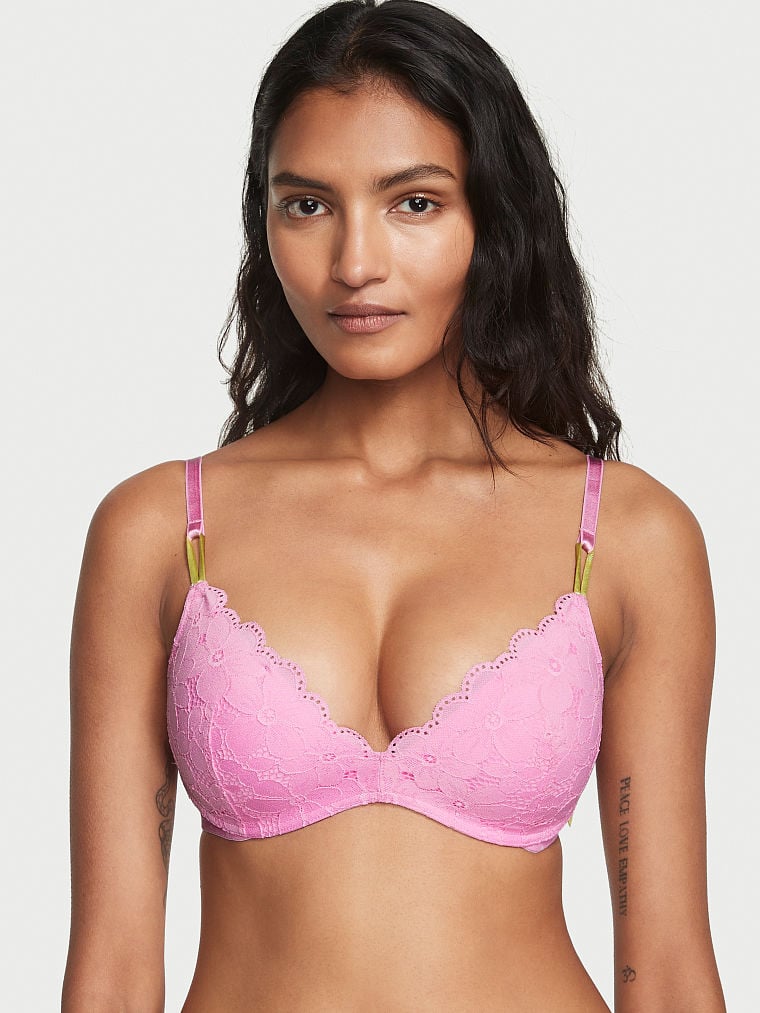 Sexy Tee Wireless Push-Up Lace Bra
