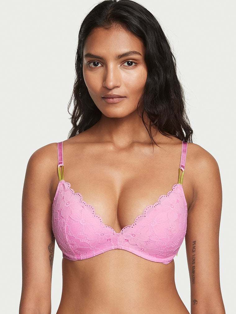 Sexy Tee Wireless Push-Up Lace Bra