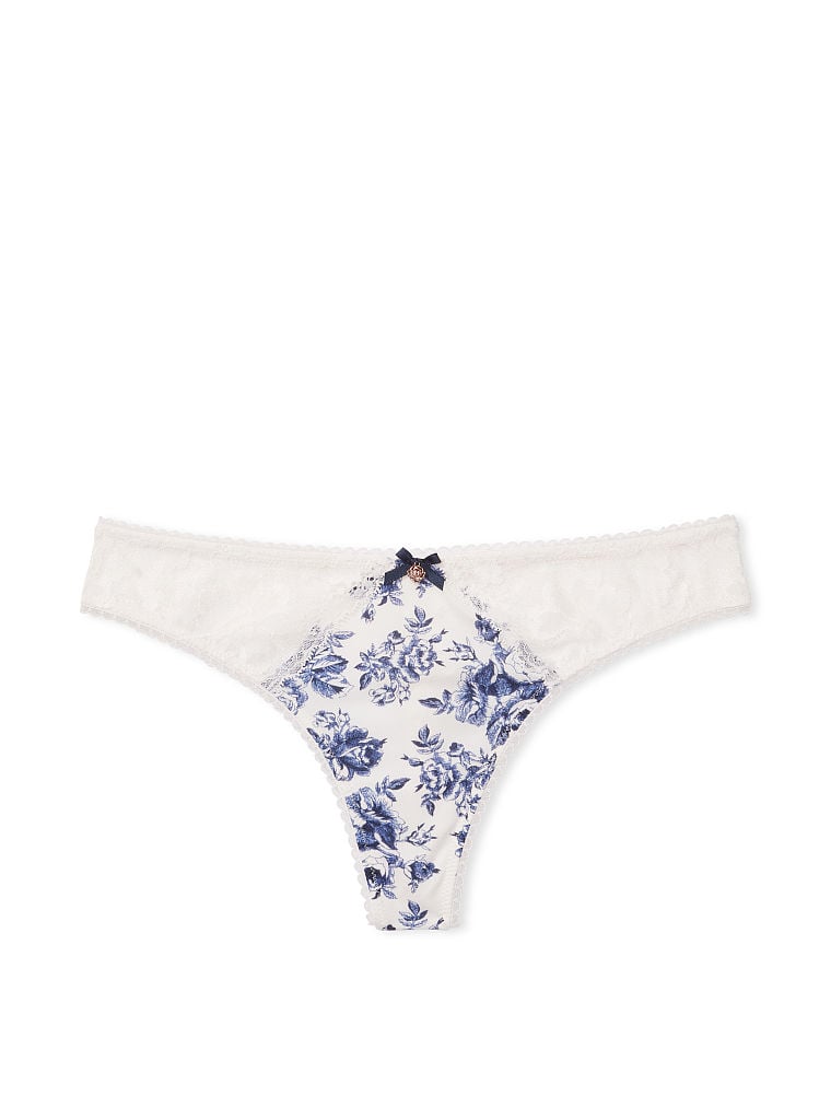 Lace-Front Thong Panty