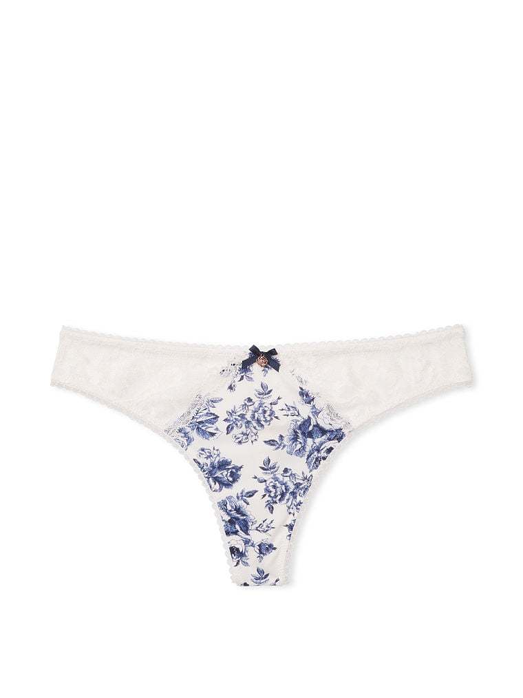 Lace-Front Thong Panty