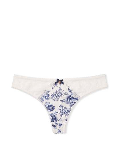 Lace-Front Thong Panty