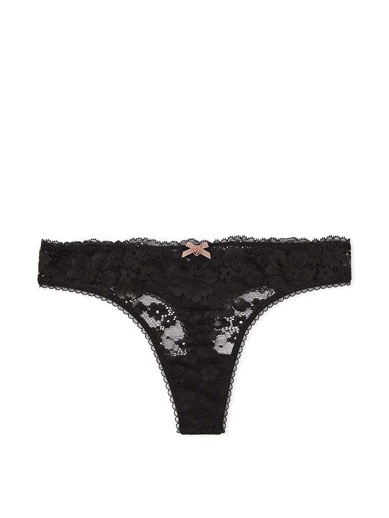 Lace-Front Thong Panty