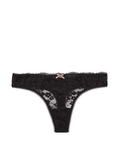 Lace-Front Thong Panty