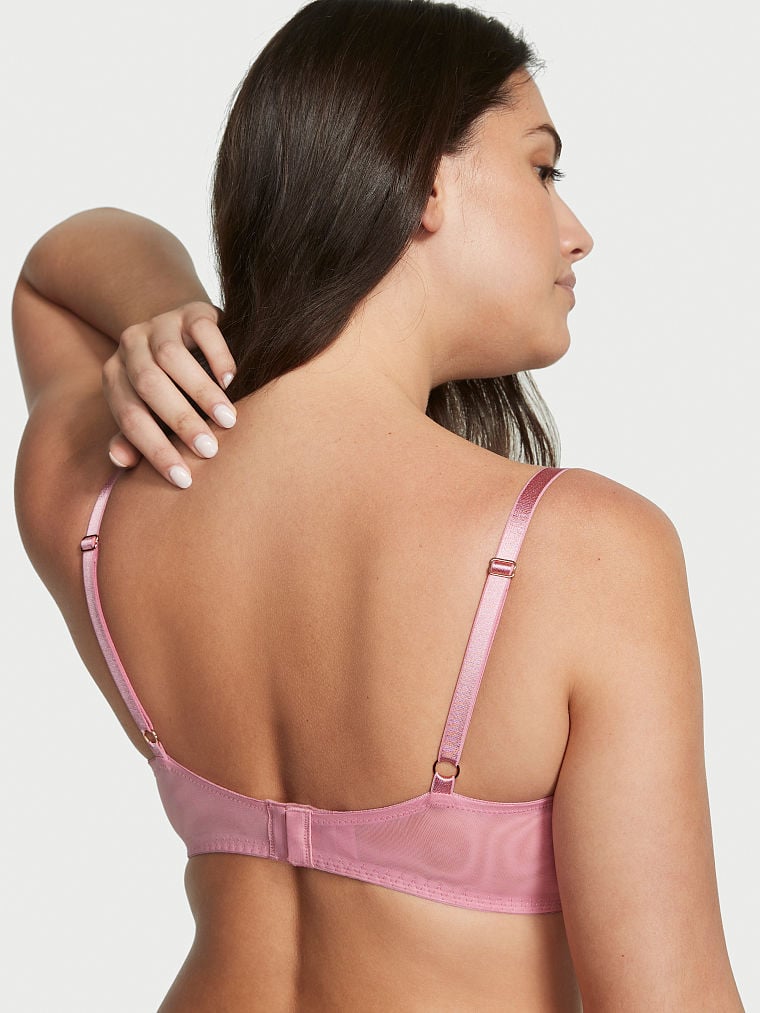 Wicked Unlined Ribbon Slot Lace Balconette Bra