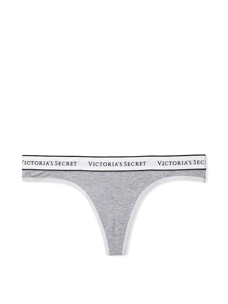 Logo Cotton Thong Panty