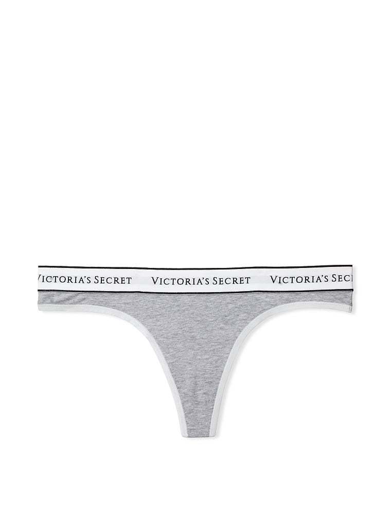 Logo Cotton Thong Panty