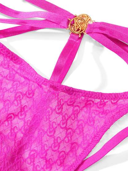 Icon by vs Lace Open Back Strappy Brazilian Panty