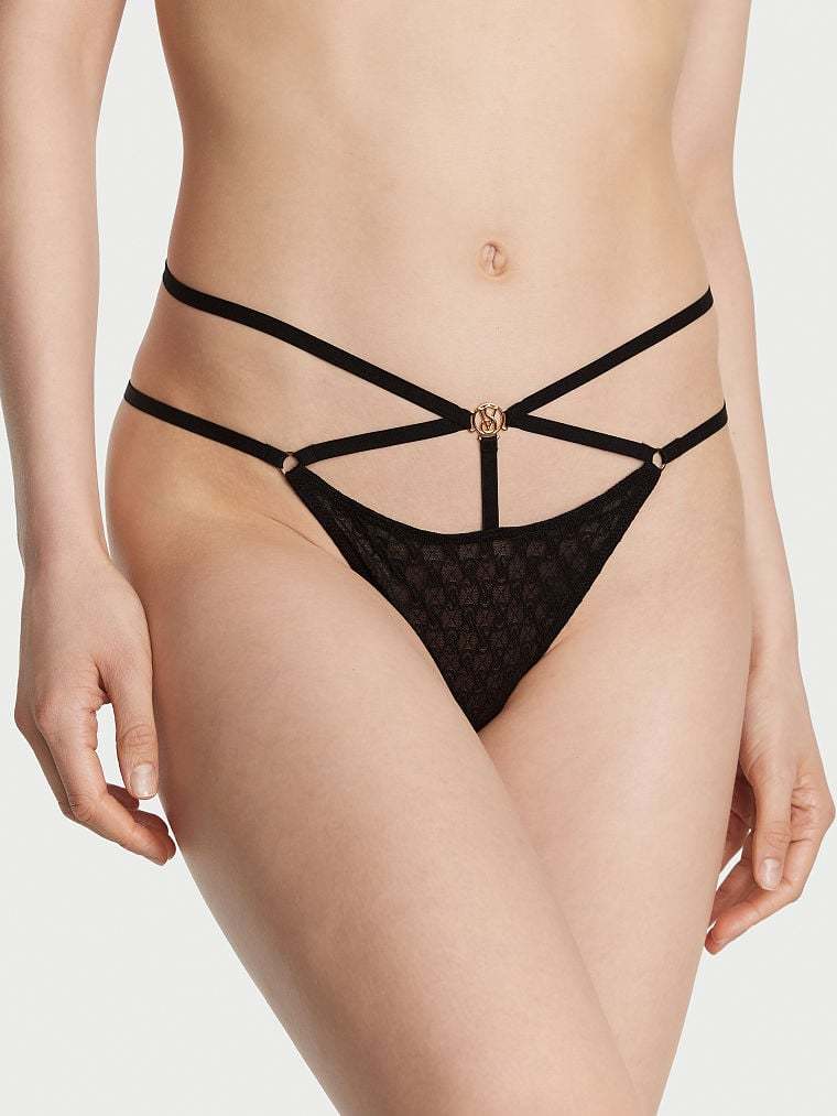 Icon by vs Lace Open Back Strappy Brazilian Panty