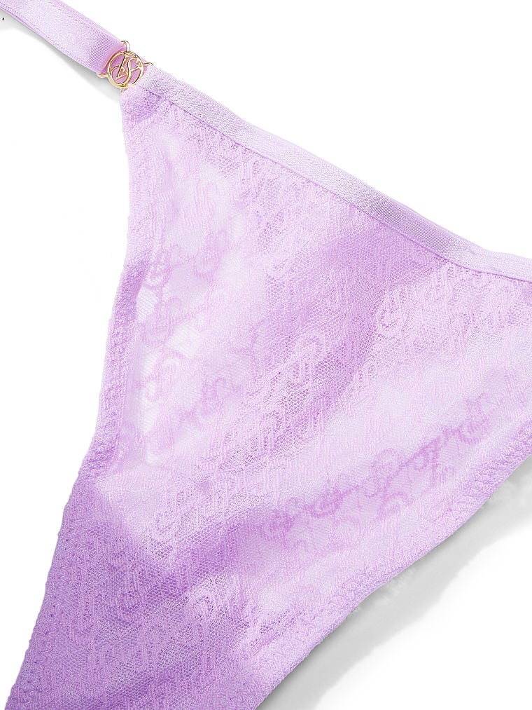 Lace-Trim Thong Panty