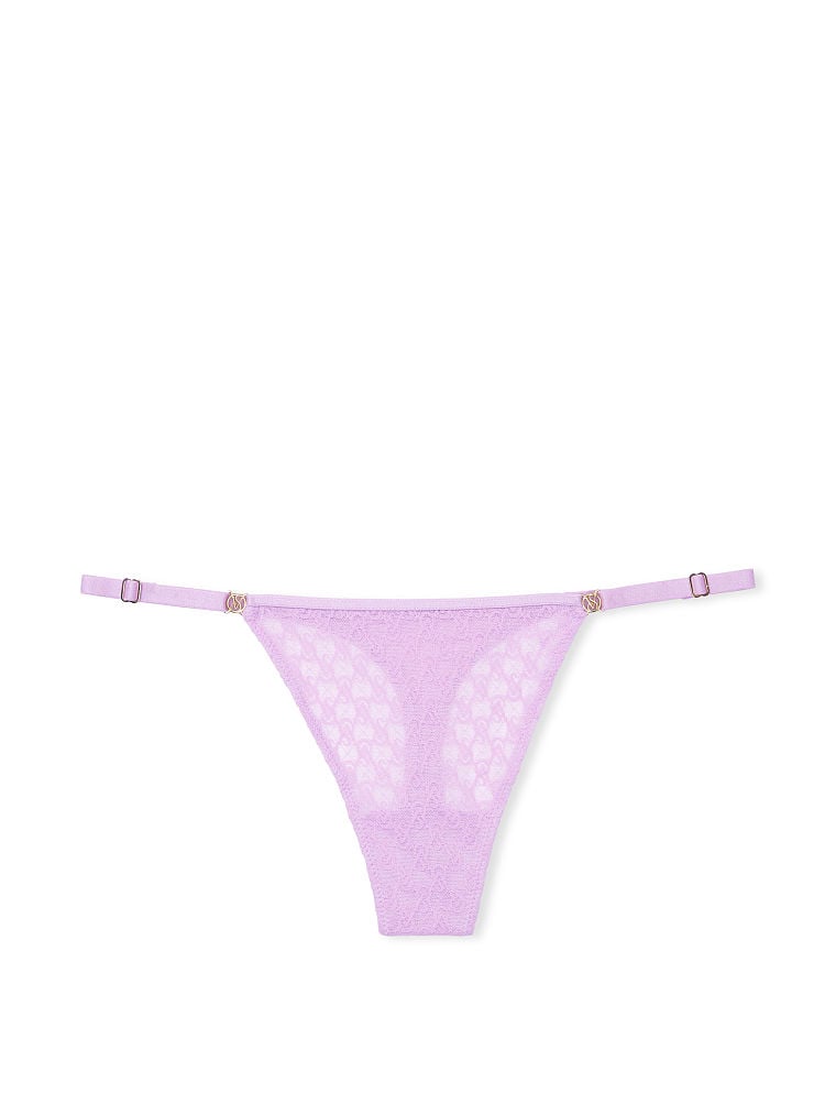 Lace-Trim Thong Panty