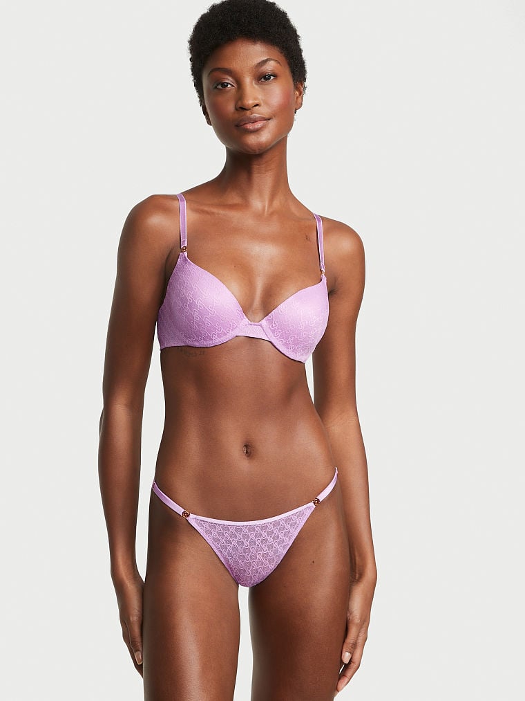 Lace-Trim Thong Panty