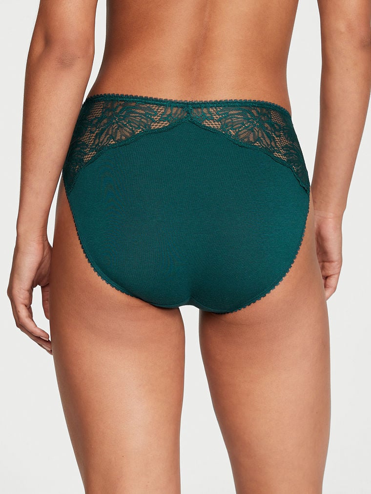 Stretch Cotton High Leg Brief Panty