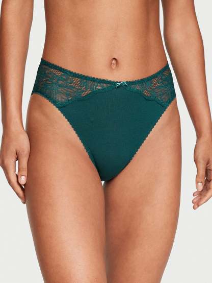 Stretch Cotton High Leg Brief Panty