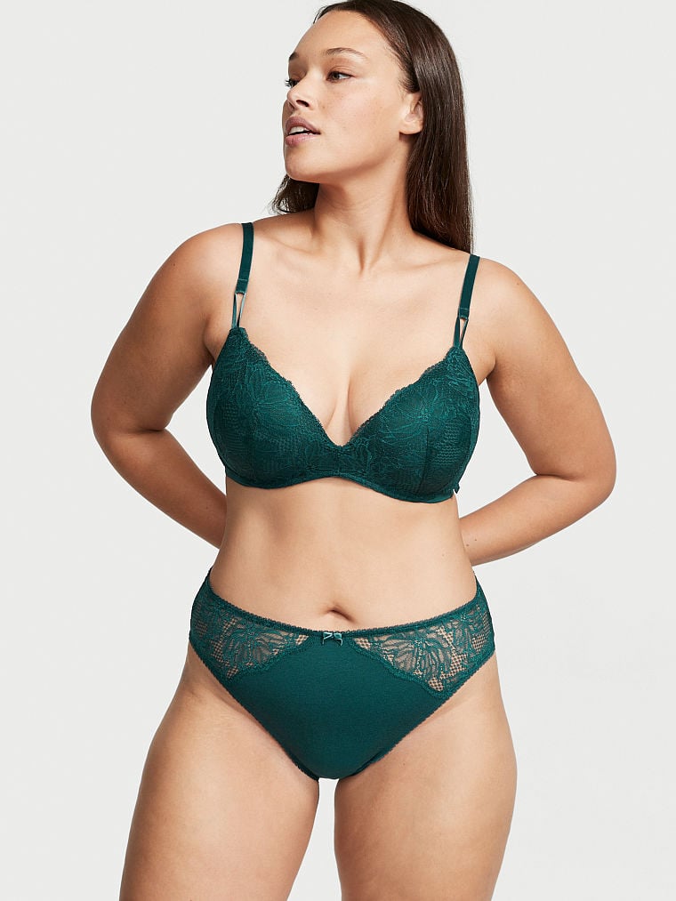 Stretch Cotton High Leg Brief Panty