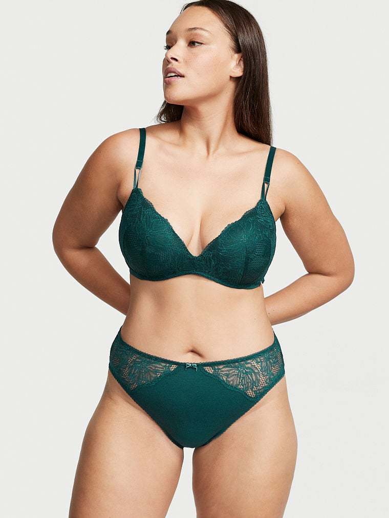 Stretch Cotton High Leg Brief Panty