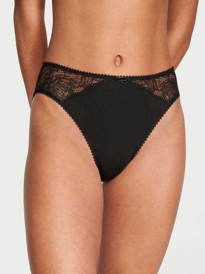 Stretch Cotton High Leg Brief Panty