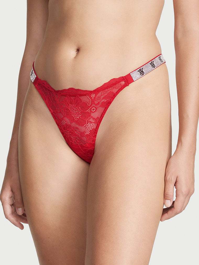 Double Shine Strap Smooth Brazilian Panty
