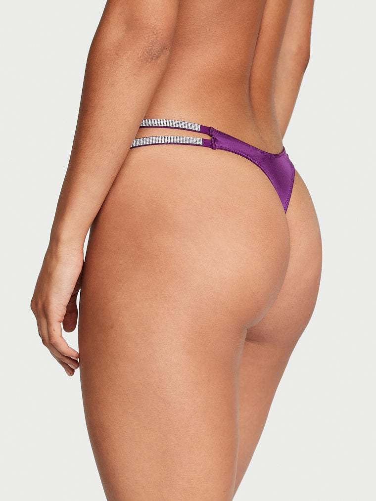 Double Shine Strap Smooth Thong Panty