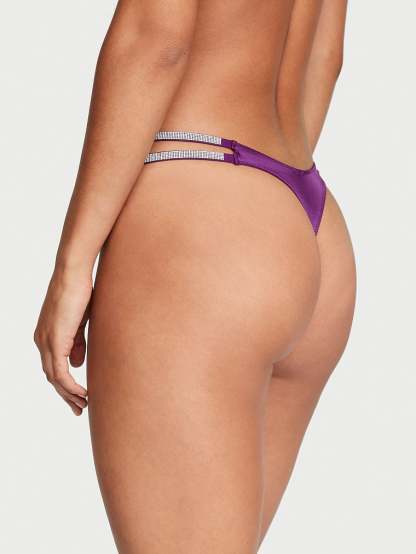 Double Shine Strap Smooth Thong Panty