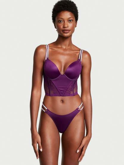 Double Shine Strap Smooth Thong Panty