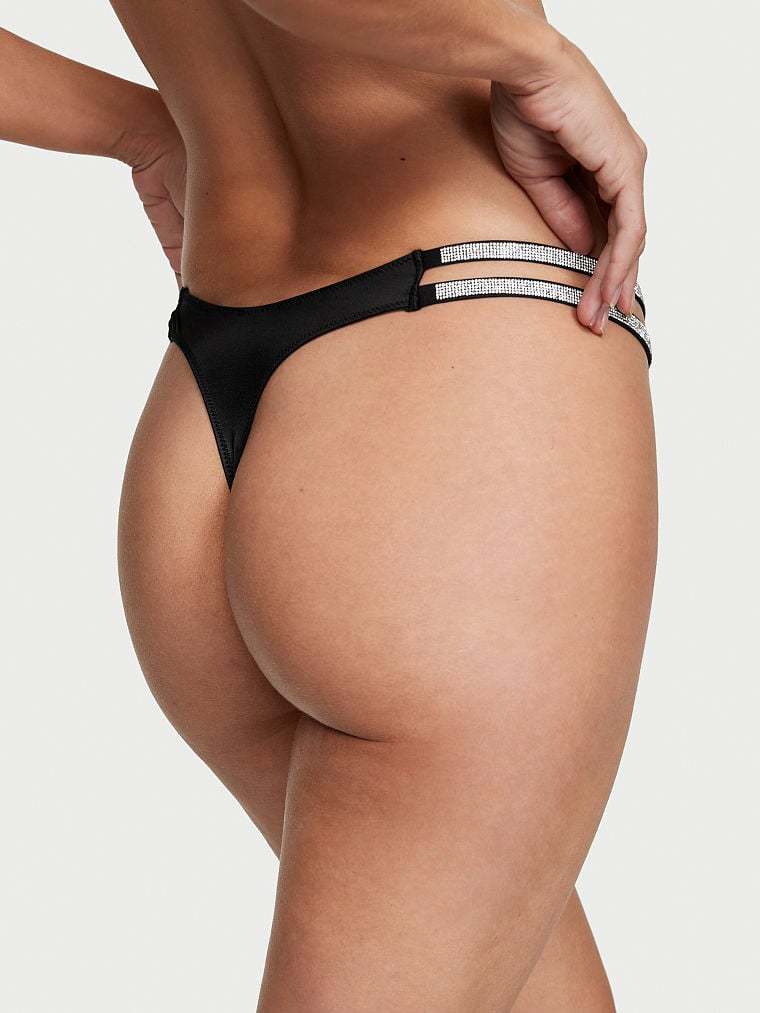 Double Shine Strap Smooth Thong Panty