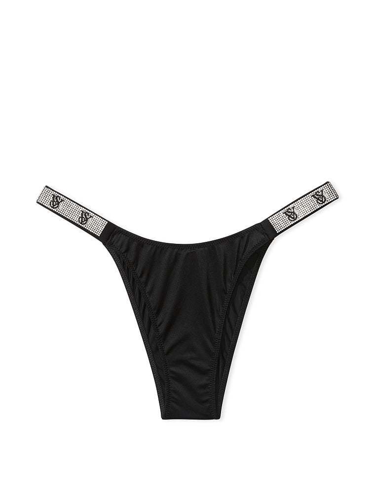 Double Shine Strap Smooth Brazilian Panty